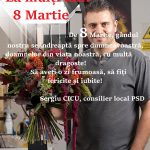 Felicitare 8 Martie – Consilier local PSD, Sergiu Cicu